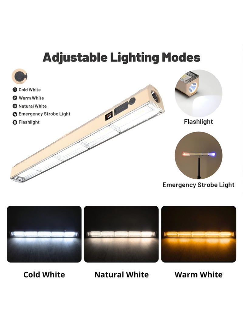 Rechargeable LED emergency flashlight, equipped with a magnet, 6000 mAh battery, hanging hook, and 6 lighting modes, ideal for camping, hiking, and outdoor events. - Image 4