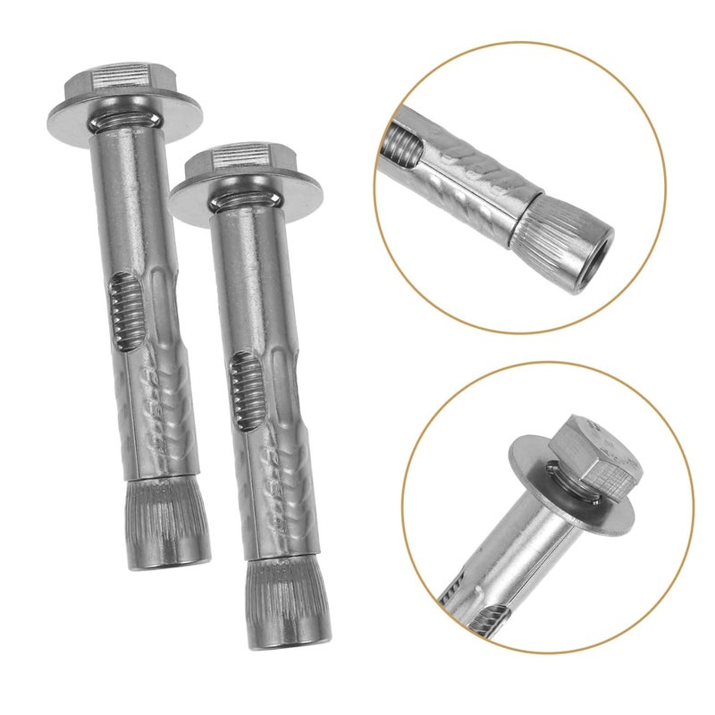 6Pcs Heavy Duty Stainless Steel Expansion Screw Bolts with External Nut Anchors for Secure Indoor Outdoor Installations - Image 4