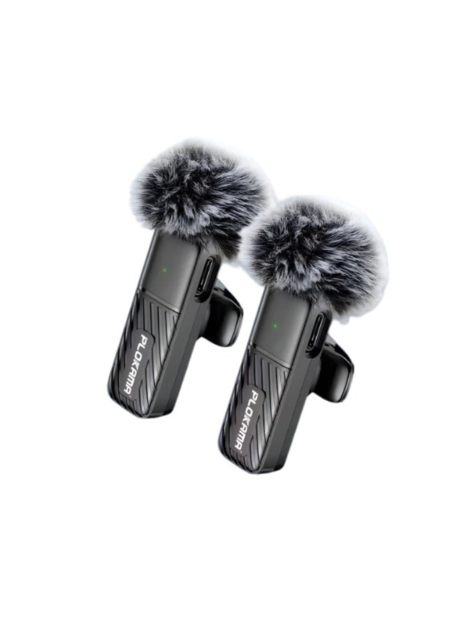PLOKAMA VM-20 Wireless Lavalier Microphone 2.4G Dual Mic System for Live Streaming, Interviews, Vlogging & Video Recording - Image 3