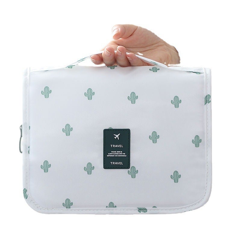 Folding Storage Dry And Wet Separation Hook Bag Large Capacity Portable Travel Simple Girly Heart Cosmetic Bag Toiletry Bag - Image 1