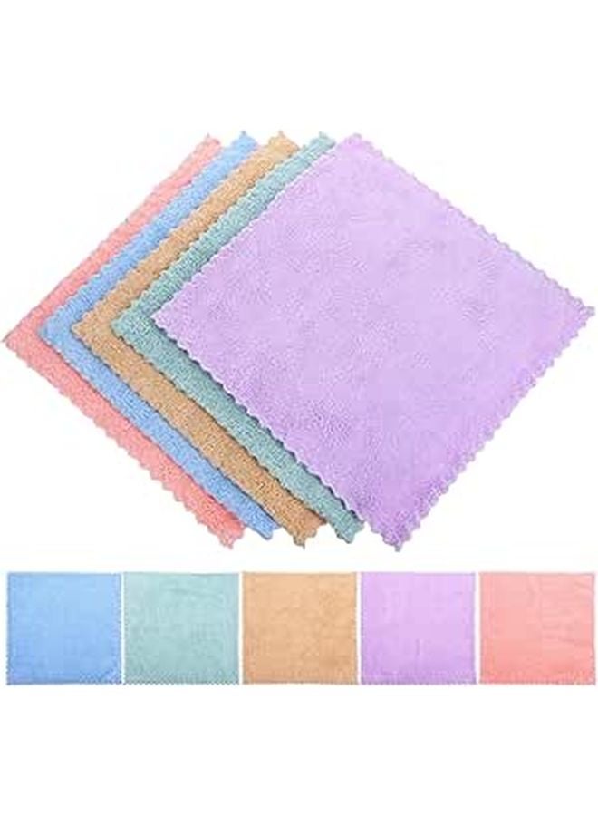 10pcs Coral Fleece Washcloths 30x30cm Super Soft Face Towels Makeup Remover Bath Towels - Image 1