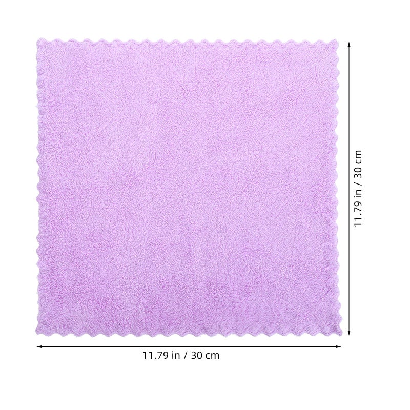 10pcs Coral Fleece Washcloths 30x30cm Super Soft Face Towels Makeup Remover Bath Towels - Image 3
