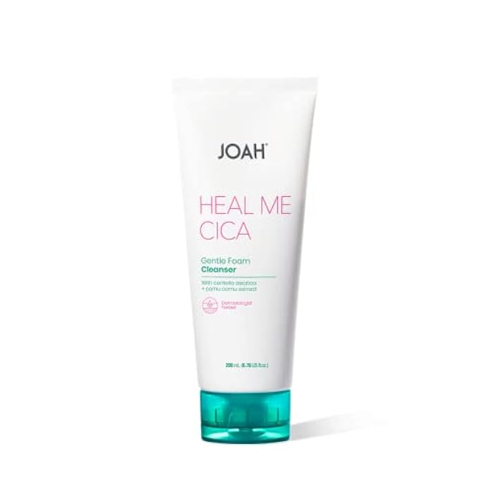 JOAH Heal Me CICA Gentle Foam Cleanser, Korean Skin Care Face Wash with Centella Asiatica and Camu Camu Extract, Suitable for Sensitive Skin, pH Balanced, Cruelty-Free, 6.76 oz, White - Image 1