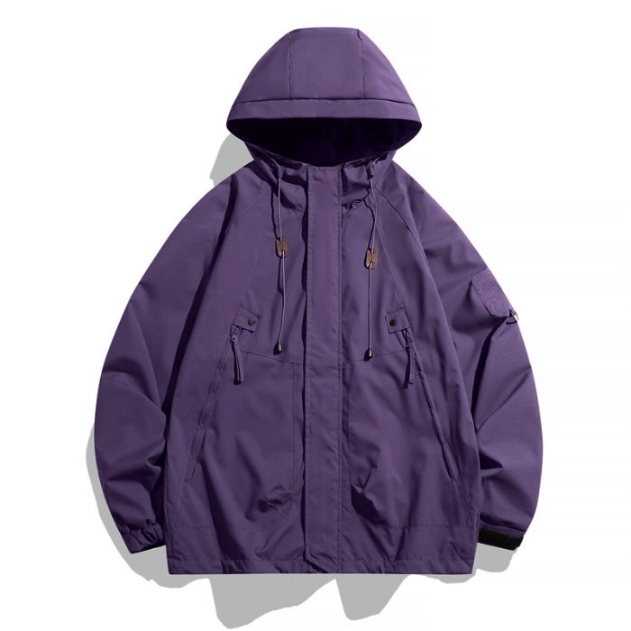 Mens Waterproof Windbreaker Autumn Jacket Khaki - Image 3