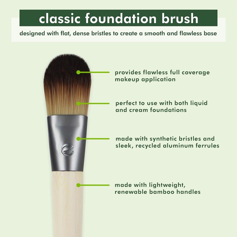 EcoTools Classic Foundation Makeup Brush for Cream and Liquid Application - Image 2