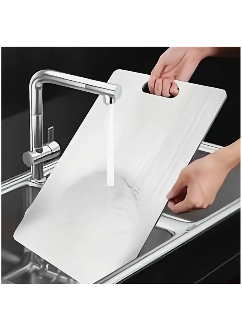 جست كواليتي لوح تقطيع من الفولاذ المقاوم للصدأ عالي الجودة - مزدوج الجوانب، مقاوم للعفن، مثالي للفواكه والخضروات، مثالي للاستخدام في المنزل والمطعم - Image 3