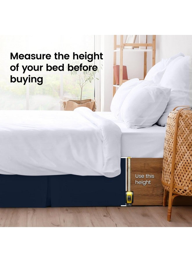 Utopia Bedding Full Bed Skirt - Soft Quadruple Pleated Ruffle - Easy Fit with 16 Inch Tailored Drop - Hotel Quality, Shrinkage and Fade Resistant (Full, Navy) - Image 4