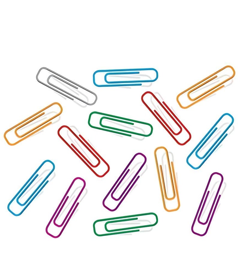 Toytle U Paper Clips, 28 mm Gem Clips, 100 PCS, Multi-Colored - Premium Metal Clips for Office, School & Home. Firm Grip, Secure Hold, Organize Documents - Image 1