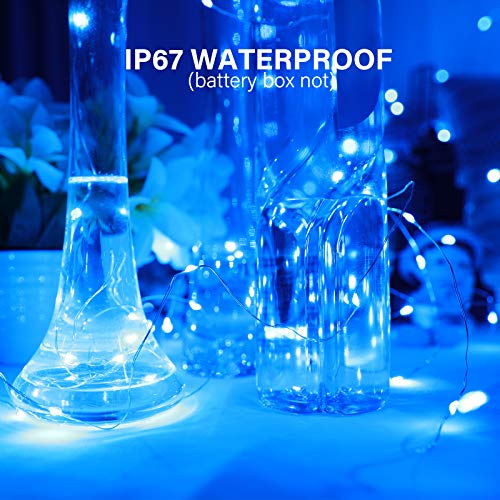 Onforu 16 Pack Blue Fairy Lights Battery Operated String Lights, 6.5ft 20 Mini LED Lights, IP67 Waterproof Twinkle Lights for Mason Jar Wedding Centerpiece Decor Christmas Bedroom - Image 3
