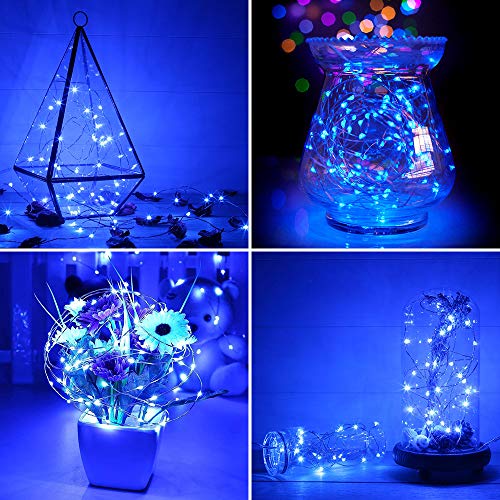 Onforu 16 Pack Blue Fairy Lights Battery Operated String Lights, 6.5ft 20 Mini LED Lights, IP67 Waterproof Twinkle Lights for Mason Jar Wedding Centerpiece Decor Christmas Bedroom - Image 5