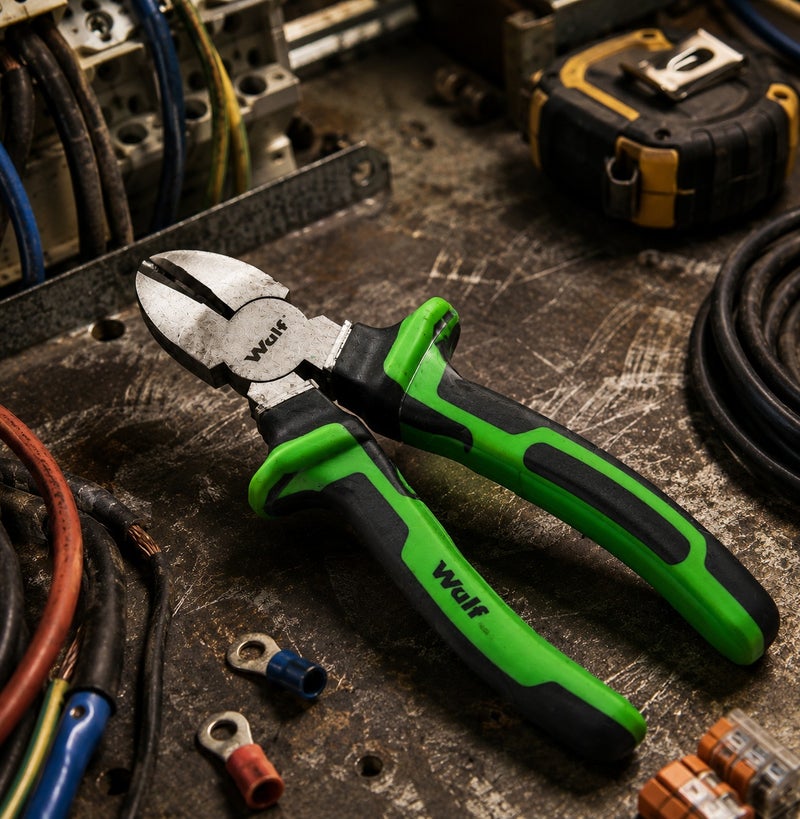 WULF 8-Inch Diagonal Plier 200mm High Leverage Side Cutter with Ergonomic Non-Slip Handles, Drop Forged Heat Treated Steel Cutting Pliers for Soft, Hard & Piano Wire, Electrical & Professional Use - Image 5