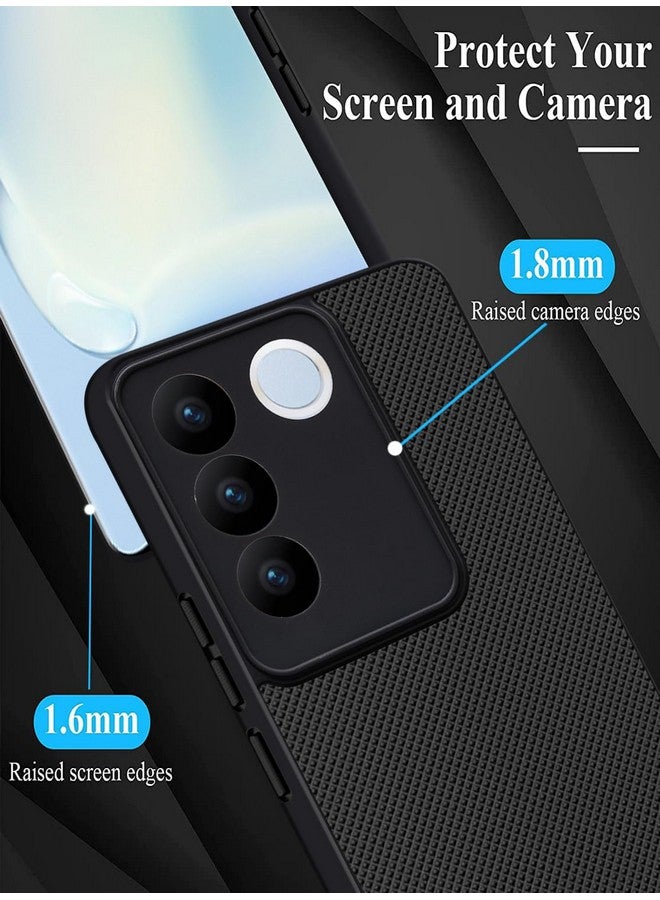 VIDO Silicone Super Frosted Raised Camera Protect Soft Back Case Cover for Vivo V27 Pro 5G / Vivo V27, Black - Image 2