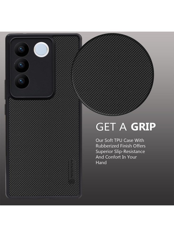 VIDO Silicone Super Frosted Raised Camera Protect Soft Back Case Cover for Vivo V27 Pro 5G / Vivo V27, Black - Image 3