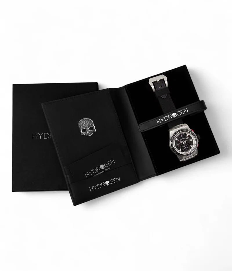 Hydrogen Watch Black/Silver Otto Chrono Black-Silver Watch for Men | Best Price UAE