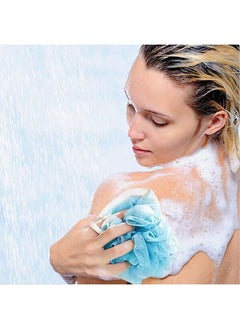 Generic 3Pcs Exfoliating Body Scrubber Set Includes Back Scrubber Bath Glove and Shower Bath Sponge Loofah For Women and Men Shower Deep Clean and Vitalize Your Skin 32.5 x 3.7 Inch Green  - Image 4