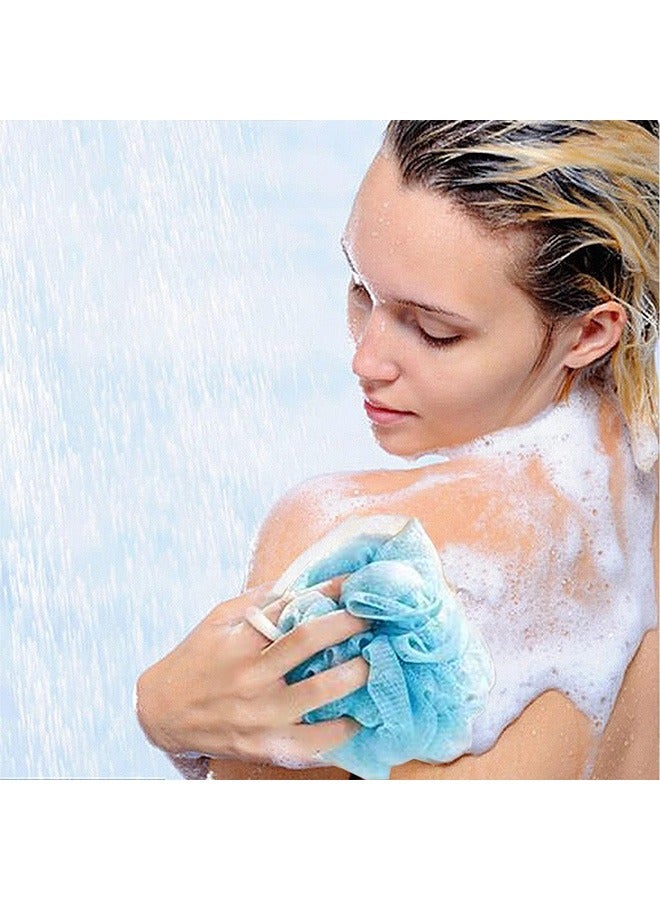 3Pcs Exfoliating Body Scrubber Set Includes Back Scrubber Bath Glove and Shower Bath Sponge Loofah For Women and Men Shower Deep Clean and Vitalize Your Skin 32.5 x 3.7 Inch Green - Image 4