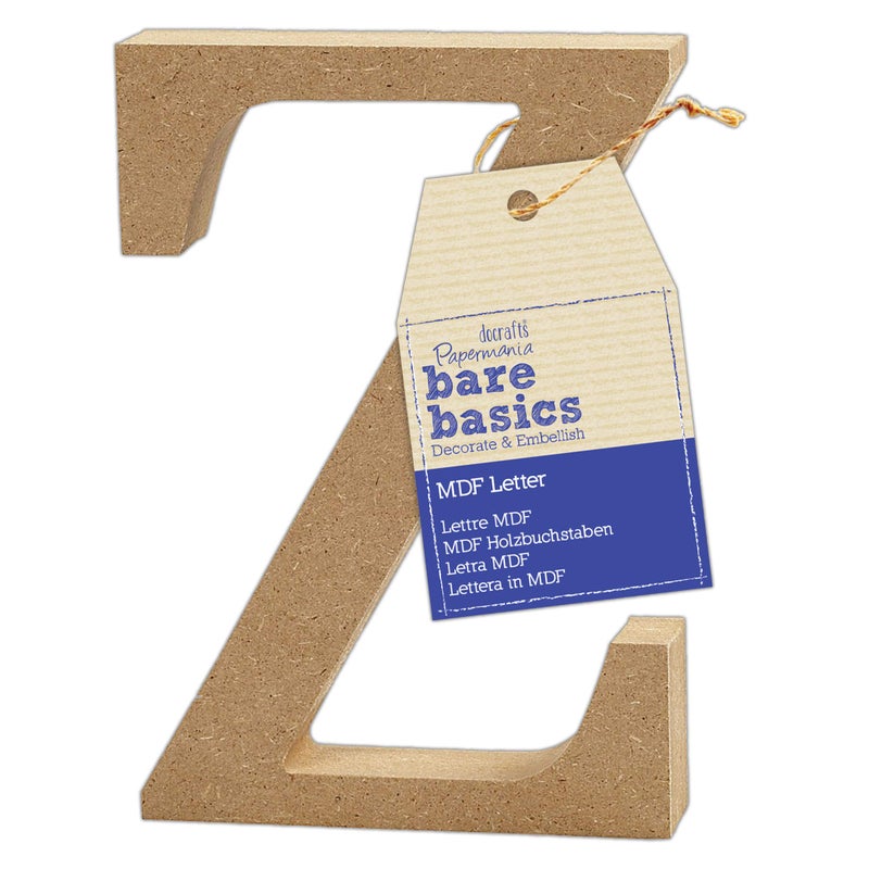 MDF Letter 1 piece  Bare Basics  Z