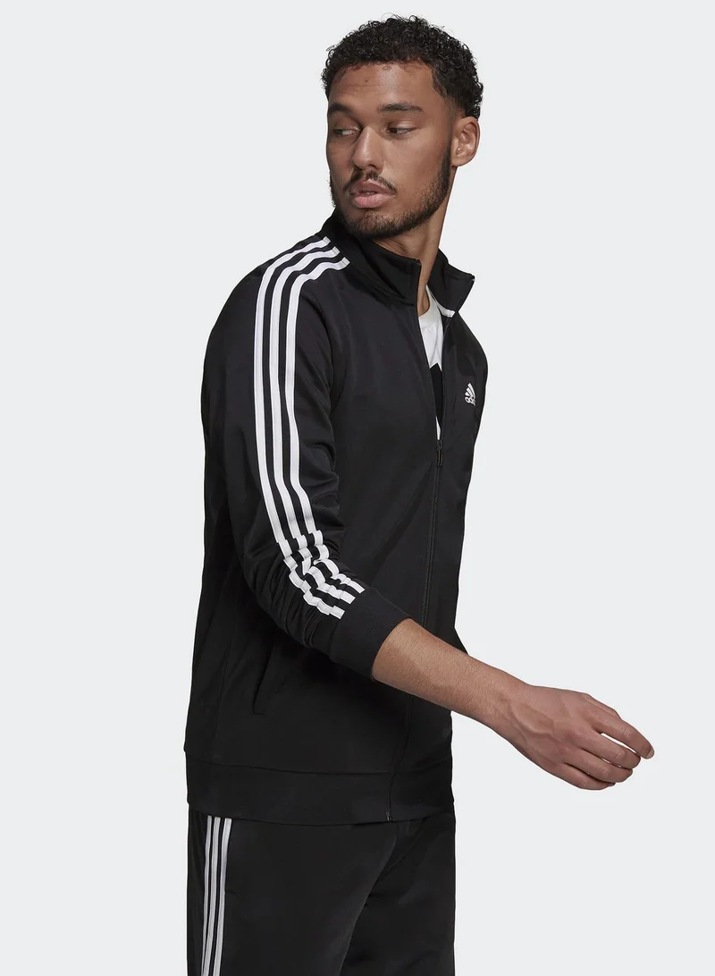 adidas جاكيت رياضي أساسي بخطوط الماركة