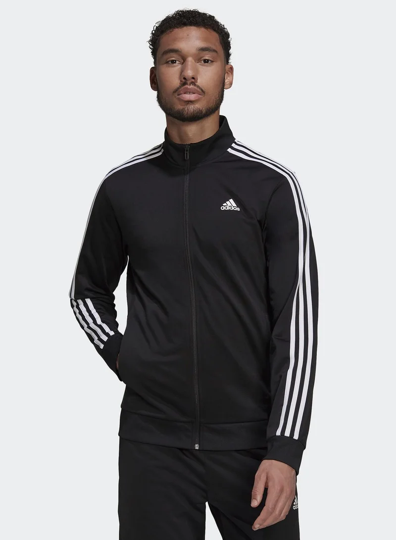 adidas جاكيت رياضي أساسي بخطوط الماركة