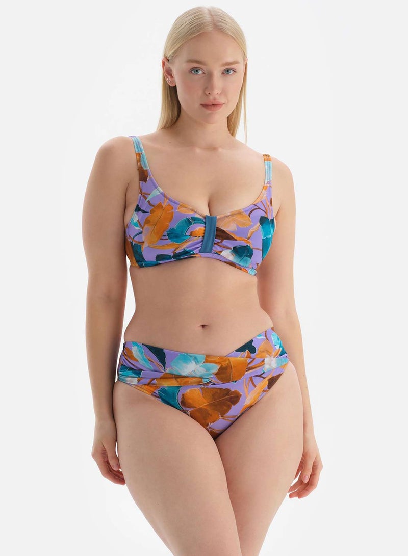 dagi Lilac Petrol Green Corset Tight Bikini Top - Image 1