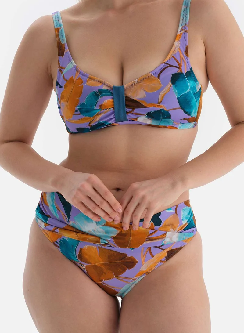 dagi Lilac Petrol Green Corset Tight Bikini Top
