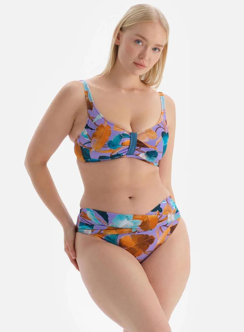 dagi Lilac Petrol Green Corset Tight Bikini Top