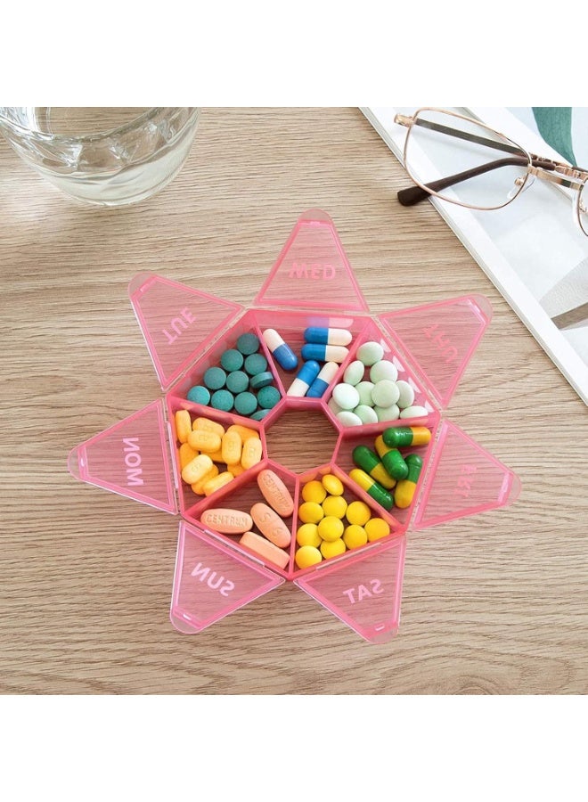 Daily Pill and Vitamin Organizer, Daily Pill Dispenser, Travel and Purse Friendly - 2 Pack - Image 4