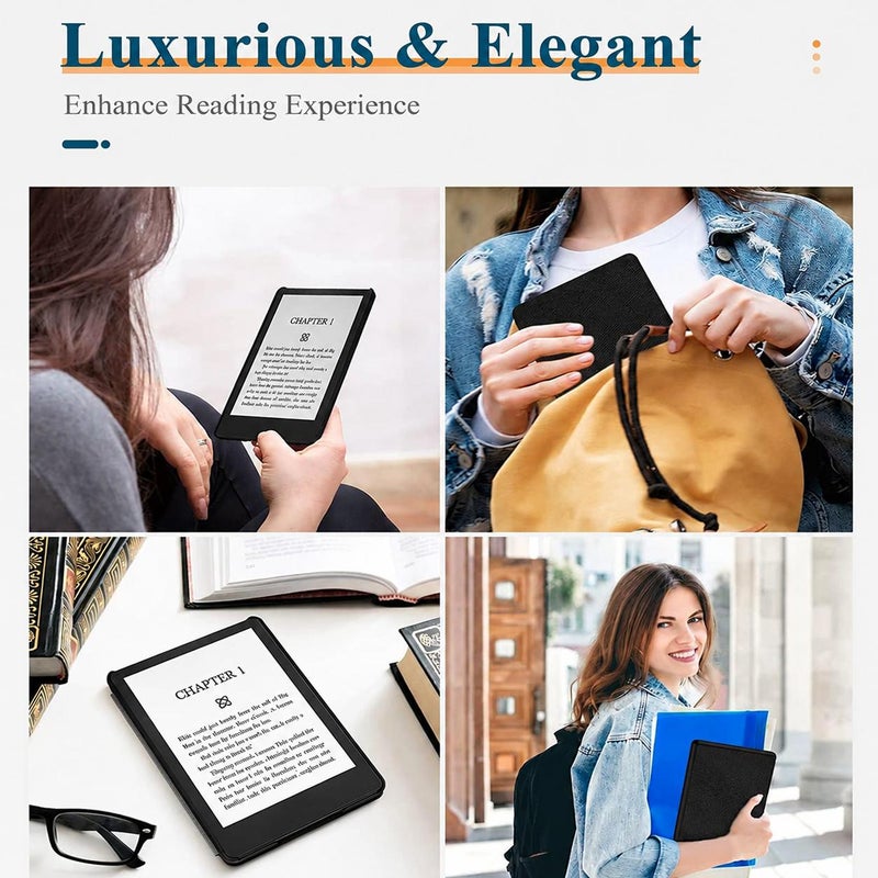 غلاف Kindle Paperwhite: غلاف ناعم من المادة TPU باللون الرمقي بحجم 7 بوصة - غلاف حماي رقيق مع خاصية الاستيقاظ/النوم التلقائي لـ Kindle Colorsoft و Kindle Paperwhite 12 (KPW6) - Image 5