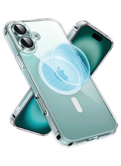 Apple iPhone 16 Plus 2024 Clear Case with MagSafe – Slim, Anti-Yellowing Cover with Camera Lens Protection, Magnetic Holder Compatible