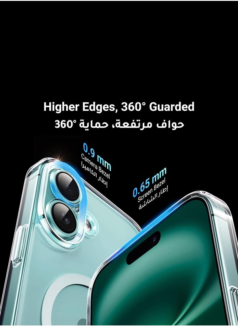 Techie - Apple iPhone 16 Plus 2024 Clear Case with MagSafe – Slim, Anti-Yellowing Cover with Camera Lens Protection, Magnetic Holder Compatible - Image 1