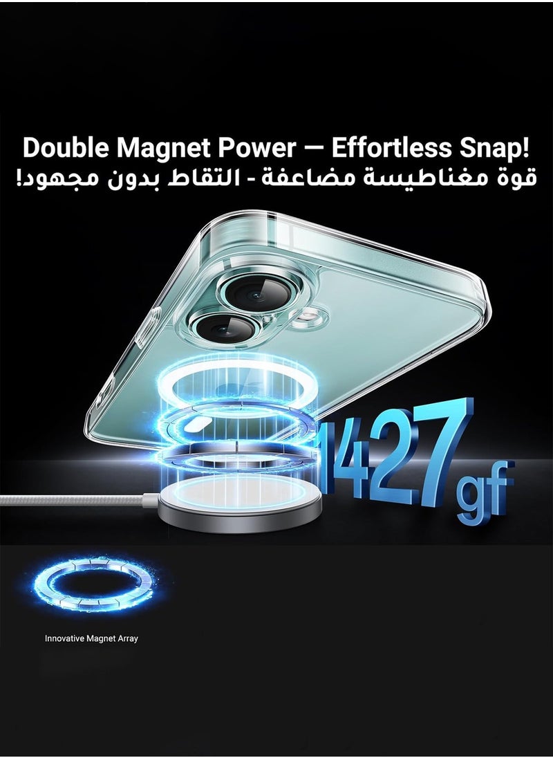 Techie - Apple iPhone 16 Plus 2024 Clear Case with MagSafe – Slim, Anti-Yellowing Cover with Camera Lens Protection, Magnetic Holder Compatible - Image 1