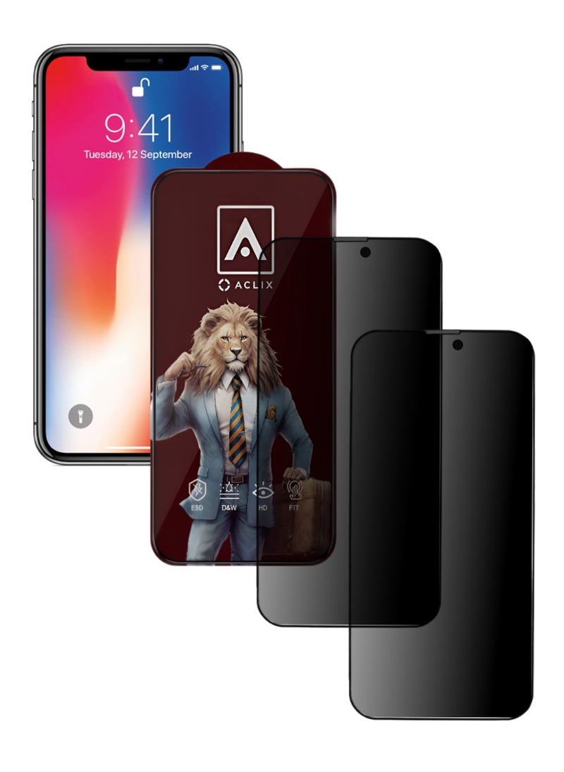أكاليكس قطعتين، واقي شاشة عالي الجودة لهاتف آيفون 10 - Image 1