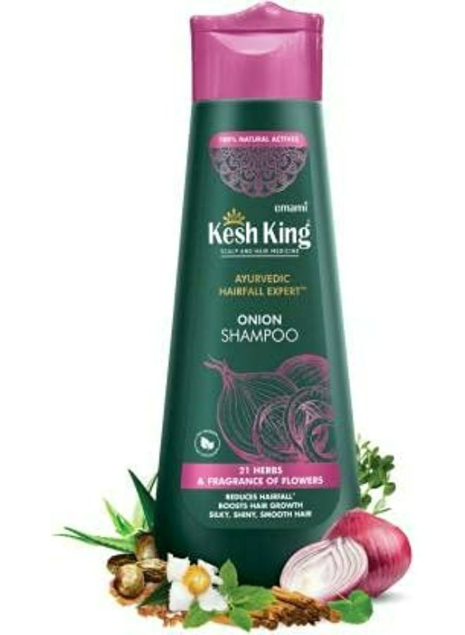 emami Kesh King Ayurvedic Onion Shampoo with 21 Herbs, Reduces Hairfall & Boost Hair Growth 300 ML - Image 1