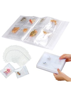 SYOSI Transparent Jewelry Storage Holder Book, Portable Travel Jewelry Organizer Storage Book Bag, Anti Oxidation Jewelry Storage Albumfor Earrings, Rings, Necklaces and Bracelet (160 Grids + 50 PVC Bags)  - Image 1