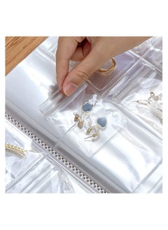 SYOSI Transparent Jewelry Storage Holder Book, Portable Travel Jewelry Organizer Storage Book Bag, Anti Oxidation Jewelry Storage Albumfor Earrings, Rings, Necklaces and Bracelet (160 Grids + 50 PVC Bags)  - Image 3