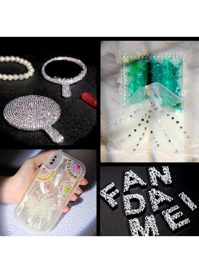 FANDAMEI FANDAMEI 2672 PCS Face Gems, Self Adhesive Hair Gems Face Rhinestones Stickers, Face Jewels for Women, 3/4/5/6/8/10 mm Eye Gems Stickers, Hair Pearl Stickers, Rhinestones for Makeup, Face, Hair, Nail  - Image 5