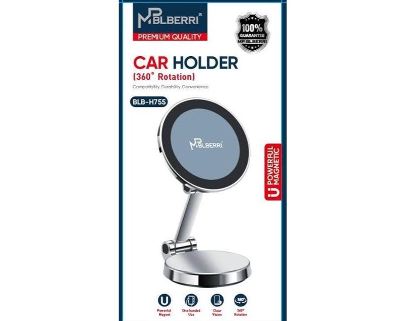 MPBLBERRI Magnetic Car Phone Holder Dashboard Mount – 360° Rotating Mobile Holder with Powerful Magnet & One-Hand Operation for iPhone, Samsung & Android Smartphones - Image 2