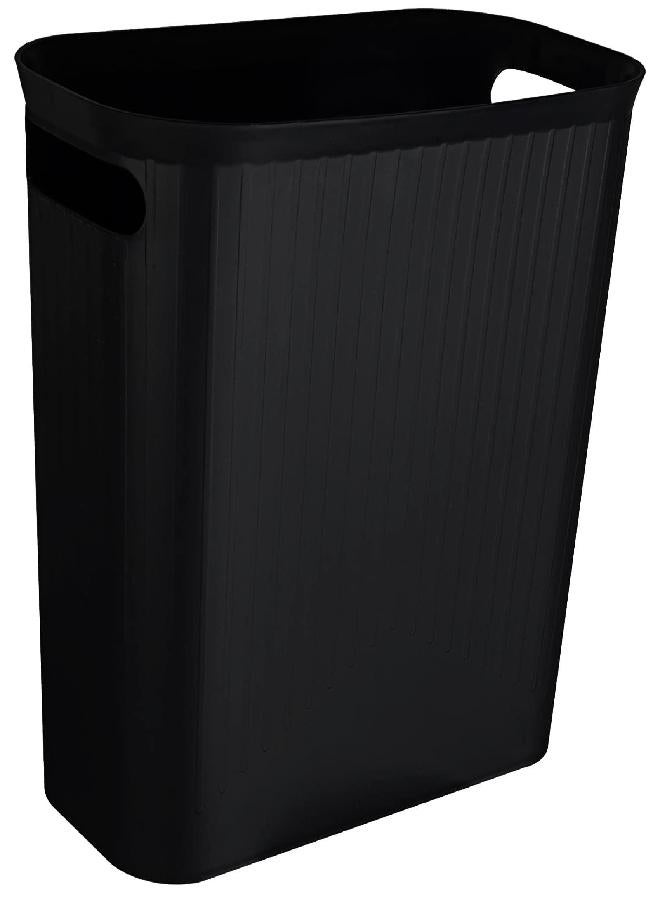 rejomiik Small Trash Can, 3.5 Gallon Garbage Can Slim Waste Basket Plastic Trash Bin Container with Handles for Bathroom, Bedroom, Office, Home, Dorm Room, Kitchen, Rectangular Black - Image 4