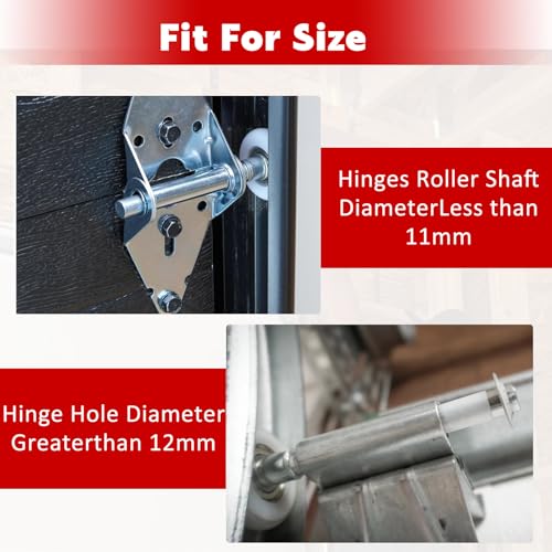 FORLETOR Garage Door Hinge Quiet Roller Sleeves 11mm ID 80mm Length Roller Shaft Nuts Bearing Gaskets for Cars RV Garage Doors（22 Sets - Image 4