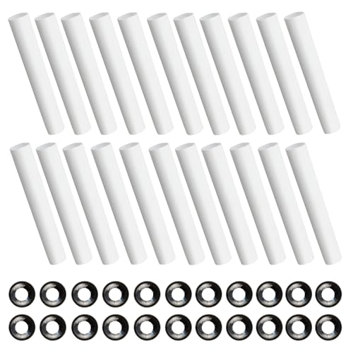 FORLETOR Garage Door Hinge Quiet Roller Sleeves 11mm ID 80mm Length Roller Shaft Nuts Bearing Gaskets for Cars RV Garage Doors（22 Sets - Image 1