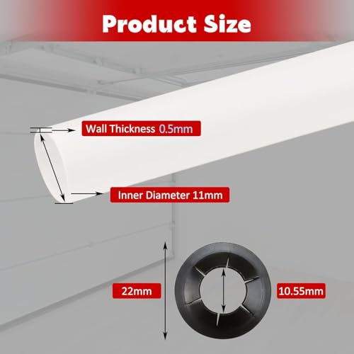 FORLETOR Garage Door Hinge Quiet Roller Sleeves 11mm ID 80mm Length Roller Shaft Nuts Bearing Gaskets for Cars RV Garage Doors（22 Sets - Image 3