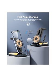 AGPtek 3 in 1 Wireless Charger, Mag -safe Magnetic Charger  Wireless Charging Station 18W Adapter  - Image 2