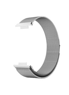 ووتش سوار متوافق مع Huawei Watch Fit 2 ، حزام بديل مغناطيسي من الفولاذ المقاوم للصدأ منسوج بالمعدن ، حزام ساعة كلاسيكي قابل للتعديل لساعة Huawei Watch Fit 2 فضى  - Image 1
