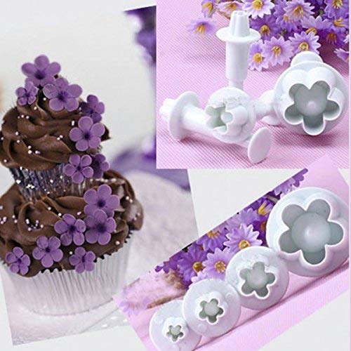SYGA 33 Pieces Flower Fondant Cake Sugarcraft Decorating Kit Cookie Mould with 14 Fondant Sticks - Image 2