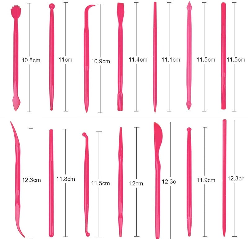 SYGA 33 Pieces Flower Fondant Cake Sugarcraft Decorating Kit Cookie Mould with 14 Fondant Sticks - Image 4