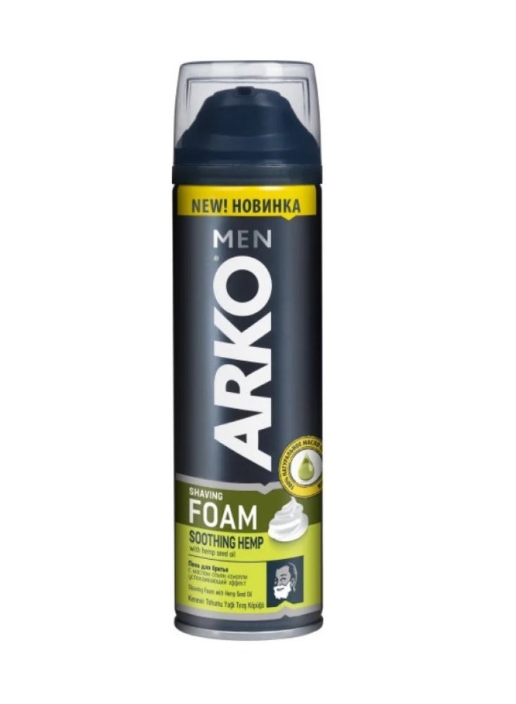 Arko Men Shaving Foam Soothing Hemp, 200ml