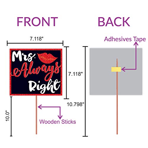 Wobbox 25th Anniversary Photo Booth Party Props DIY Kit, Red Gliter & Black, Anniversary Party Decoration - Image 3