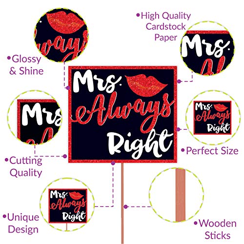 Wobbox 25th Anniversary Photo Booth Party Props DIY Kit, Red Gliter & Black, Anniversary Party Decoration - Image 4
