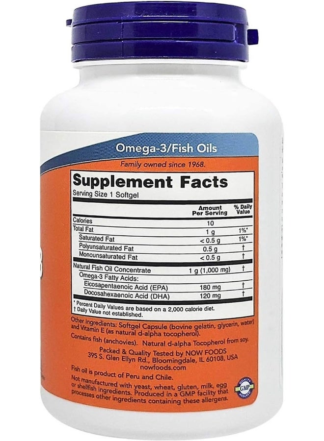 now Foods Omega3 1000Mg Softgels 100'S - Image 3