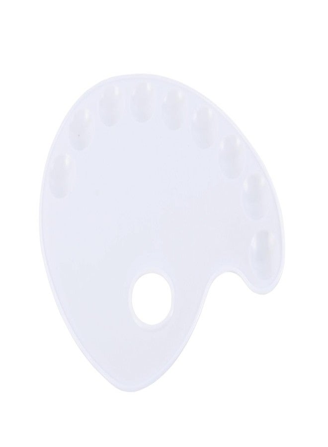 Jack Richeson Oval Plastic Palette, 8 x 11 inch, 9 Wells